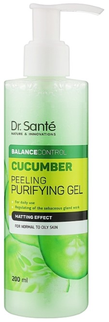 Гель для умывания Dr. Sante Cucumber пилинг 200 мл мягкий д/ежедневного исп. (4823015917769) - Фото 1