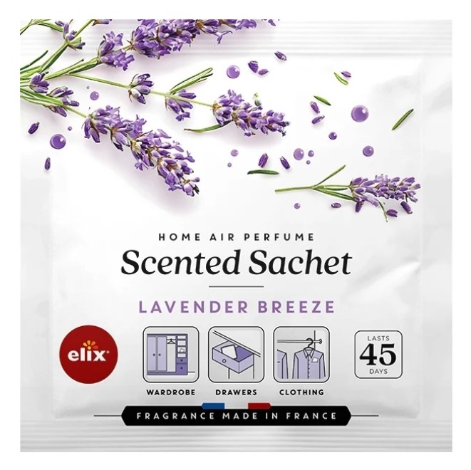 Ароматическое саше Elix Lavender Breeze для ящиков шкафа до 45 дней аромата (5907100190097) - Фото 1