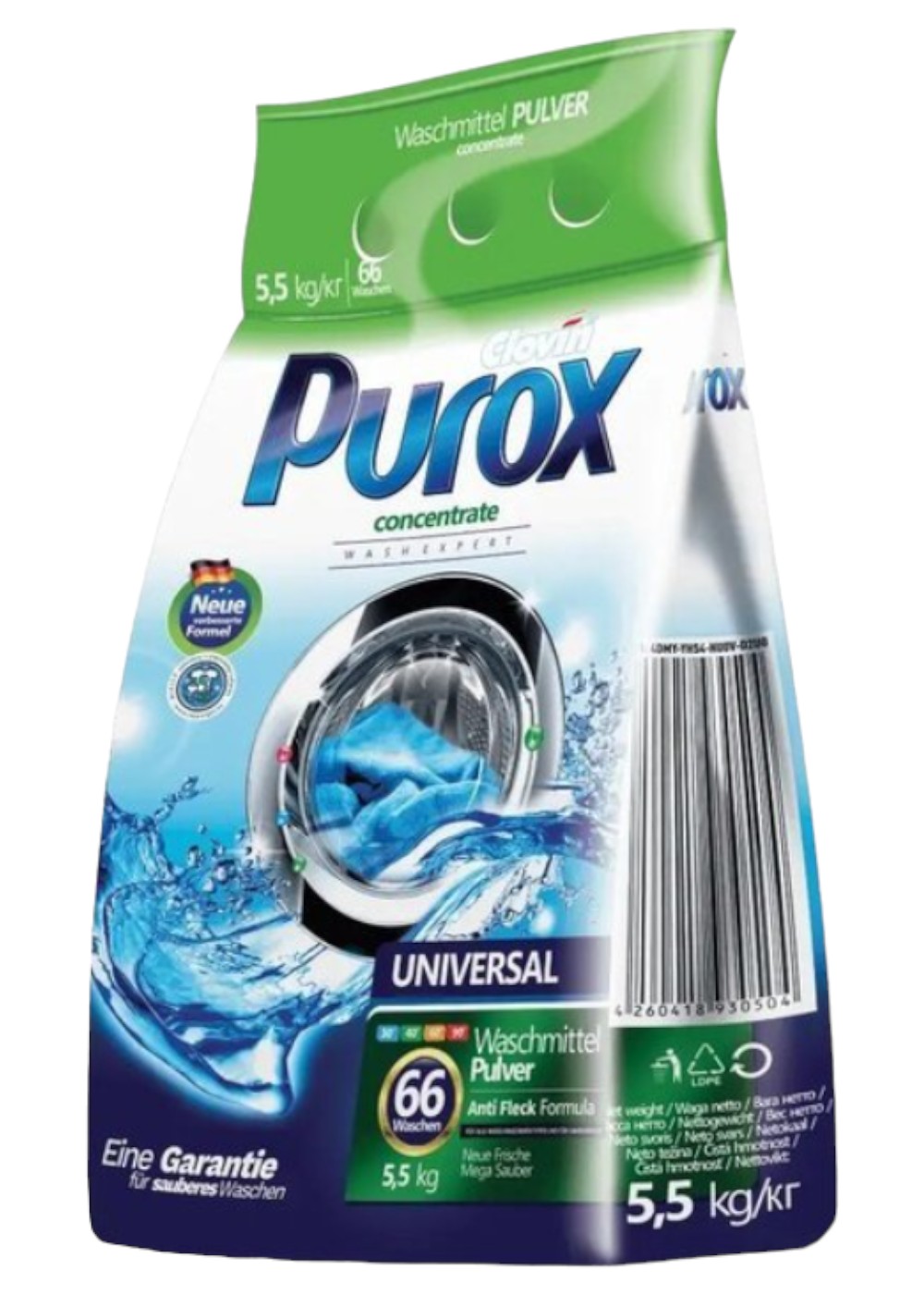 Пральний порошок Purox Universal 5.5 кг (4260418930504) - Фото 1