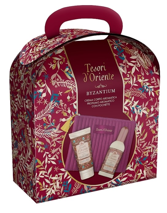 Купити Подарунковий набір для догляду за тілом Tesori d'Oriente POCHETTE ВІЗАНТІЯ (8008089700615) - Фото 1 Подарунковий набір для догляду за тілом Tesori d'Oriente POCHETTE ВІЗАНТІЯ (8008089700615) - Фото 1