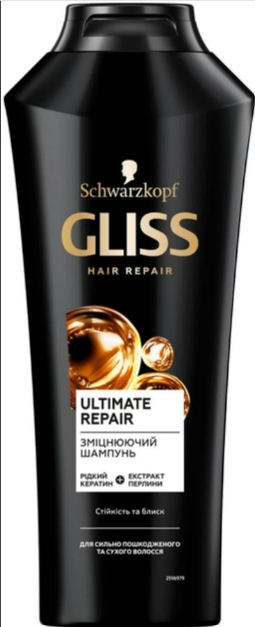 Купити Шампунь жіночий GLISS Екстремальне Відновлення 400 мл - Фото 1 Шампунь жіночий GLISS Екстремальне Відновлення 400 мл - Фото 1