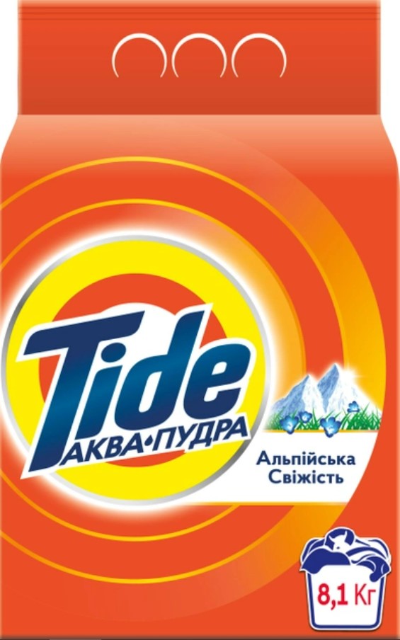 Стиральный порошок Tide Аква-Пудра Альпийская Свежесть 8,1кг - Фото 1