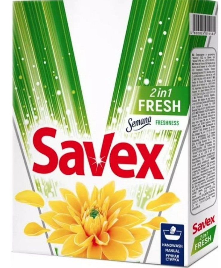 Стиральный порошок SAVEX 2в1 Fresh д/ручн.стирки 400 г купить - цена ...