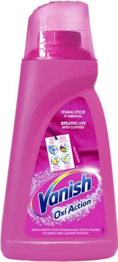Средство для удаления пятен Vanish OXI ACTION ИНТЕЛЕКТ PLUS PINK 1 л - Фото 1
