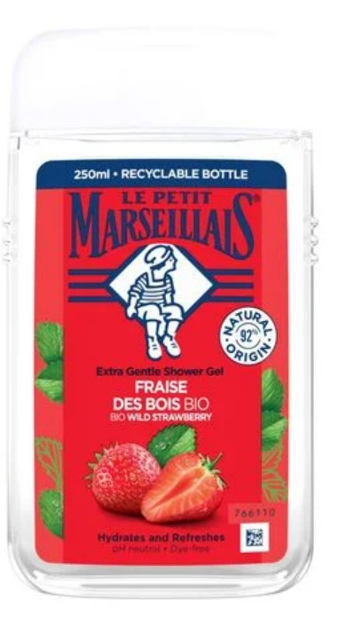 Гель для душа Marseillais БИО Дикая Клубника 250 мл (901828) - Фото 1