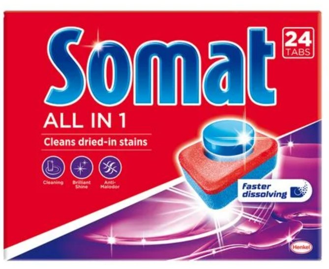 Таблетка для посудомоечной машины Somat All in one Extra 24 шт - Фото 1