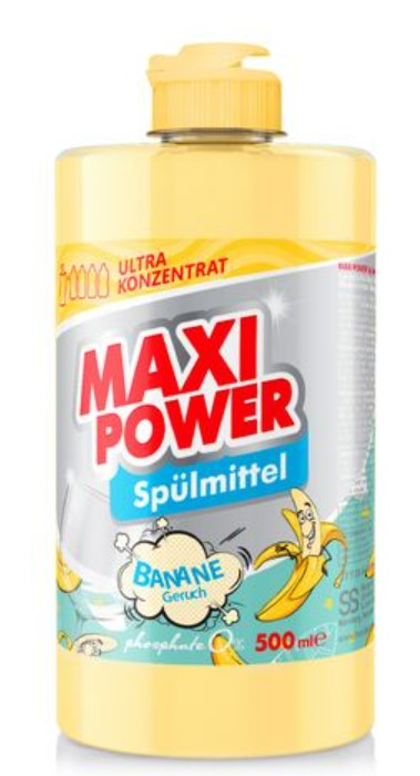 Засіб для ручного миття посуду Maxi Power Банан 500 мл (4823098411956) - Фото 1