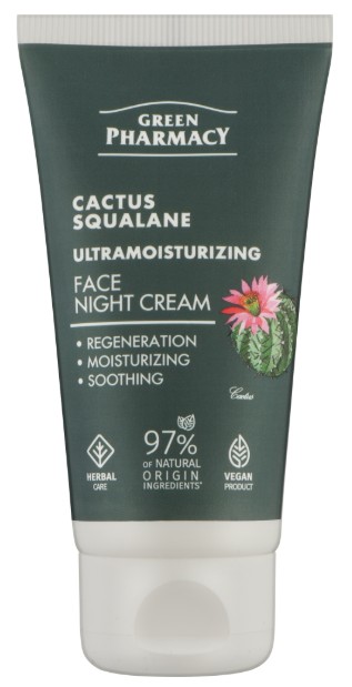 Крем для лица Green Pharmacy 50 мл ночной Кактус + сквалан (5901845509671) - Фото 1