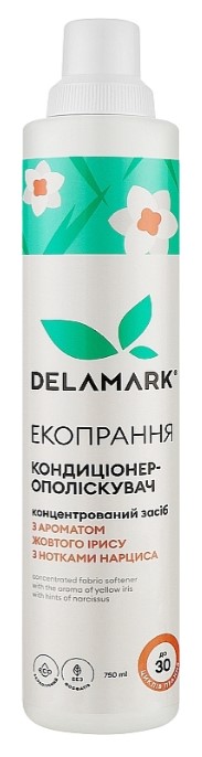 Купить Ополаскиватель для белья DeLaMark с ароматом желтого ириса с нотками нарцисса 750 мл (4820152330581) - Фото 1 Ополаскиватель для белья DeLaMark с ароматом желтого ириса с нотками нарцисса 750 мл (4820152330581) - Фото 1