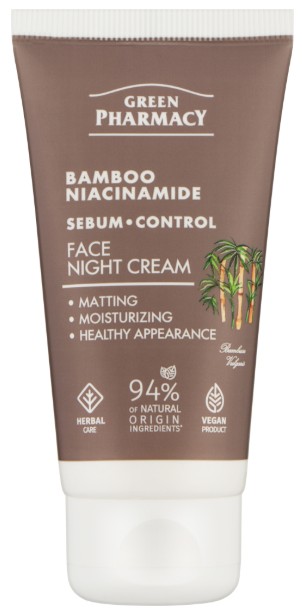 Крем для лица Green Pharmacy 50 мл ночной Бамбук + ниацинамид (5901845509619) - Фото 1