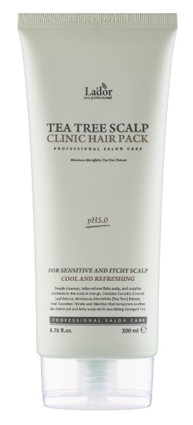 Маска для волос Lador TEA TREE SCALP CLINIC HAIR PACK 200 мл (8809500810681) - Фото 1