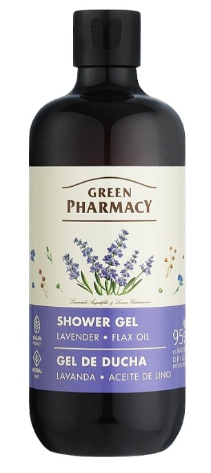 Гель для душу Green Pharmacy Лаванда та олія льону 500 мл (4823015945090) - Фото 1