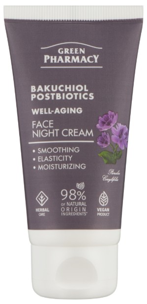 Крем для лица Green Pharmacy 50 мл ночной Бакучиол + постбиотики (5901845509749) - Фото 1
