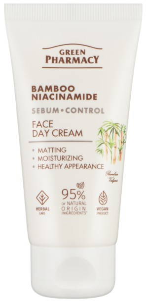 Крем для лица Green Pharmacy 50 мл дневной Бамбук + ниацинамид (5901845509602) - Фото 1