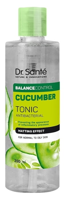 Тонік для обличчя Dr. Sante Cucumber тонік 200 мл антибактеріальний (4823015917394) - Фото 1