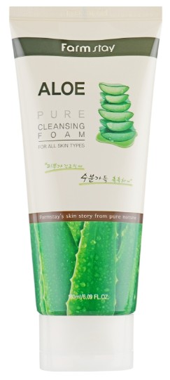 Пенка для умывания Farm Stay ALOE PURE 180 мл (8809317289465) - Фото 1