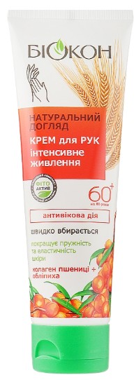 Крем для рук и ногтей Біокон Интенсивное питание 60+ 90 мл (4820160034525) - Фото 1