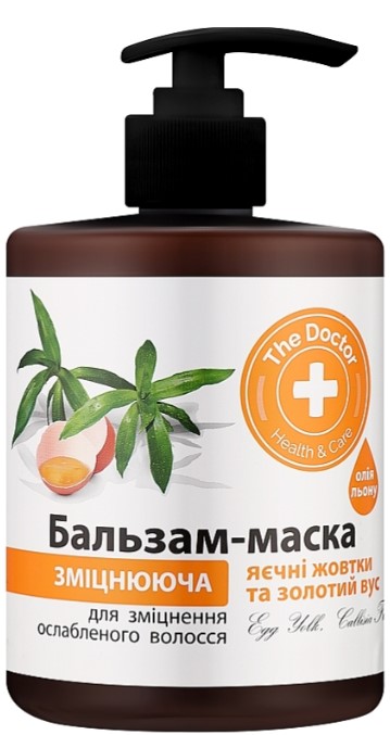 Маска для волосся The Doctor Health&Care яєчні жовтки/золотий вус 500 мл (4823015929878) - Фото 1