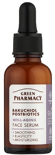 Сыворотка для лица Green Pharmacy 30 мл Бакучиол + постбиотики (5901845509763) - Фото 1