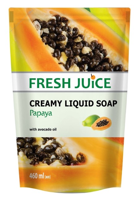 Рідке мило для рук Fresh Juice papaya 460 мл (4823015914638) - Фото 1