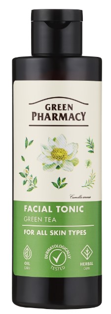 Тонік для обличчя Green Pharmacy зелений чай 200 мл (4823015929663) - Фото 1