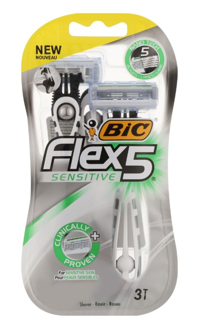 Станок чоловічий одноразовий BIC Flex 5 Sensitive 3 шт. (3086123760417) - Фото 1