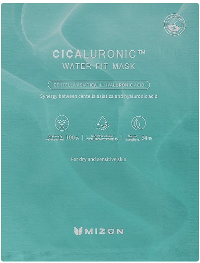 Купить Маска для лица Mizon Cicaluronic Water Fit Mask 24 г (8809663752675) - Фото 1 Маска для лица Mizon Cicaluronic Water Fit Mask 24 г (8809663752675) - Фото 1