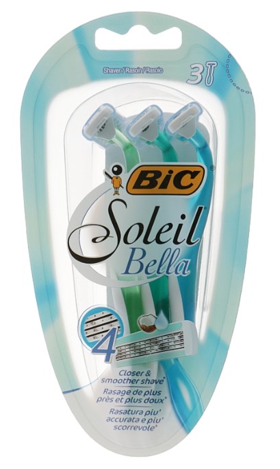 Станок жіночий одноразовий BIC Soleil Bella 3 шт. (3086123220386) - Фото 1