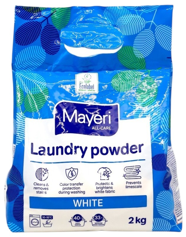 Пральний порошок Mayeri для білих речей 2 кг (MLPWC2000)