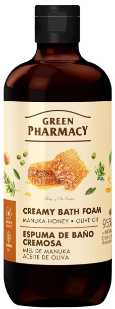 Піна для ванни Green Pharmacy Мед манука та оливкова олія 500 мл (4823015945700) - Фото 1