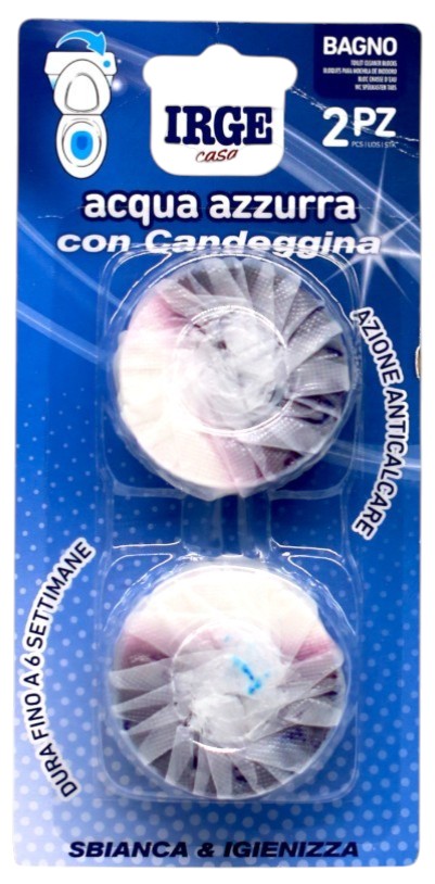 Туалетный блок IRGE Acqua Azzurra с отбеливателем 2 шт. (DEO6683A)