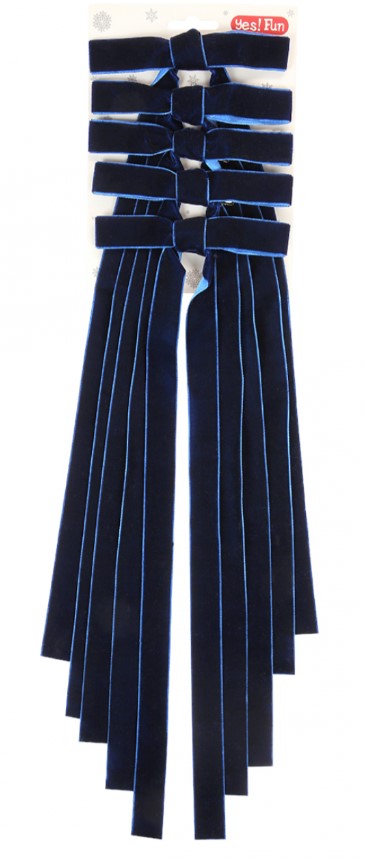 Купити Декор New Year YES! Fun Банти 36x12 см сині 5 шт. (975099) - Фото 1 Декор New Year YES! Fun Банти 36x12 см сині 5 шт. (975099) - Фото 1