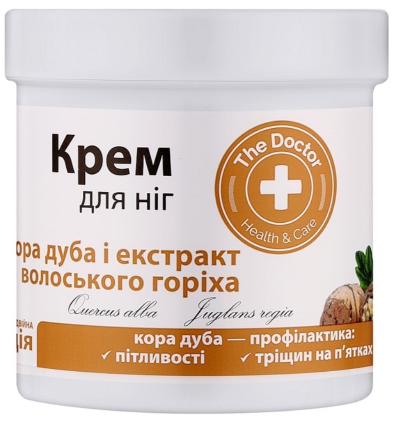 Крем для ніг The Doctor Health&Care 250 мл кора дуба/екстракт волоського горіха (4823015924484) - Фото 1