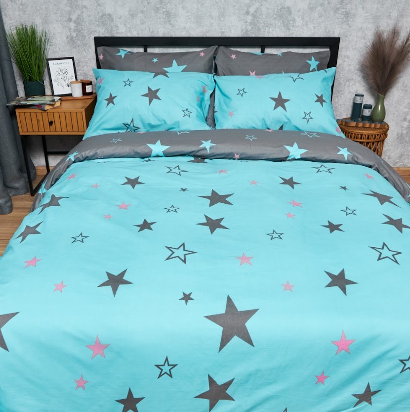 Комплект постільної білизни Moon&Star Бязь Gold Люкс Starry Skies 175х210 нав. 2х50х70 (MS-820007006) - Фото 1