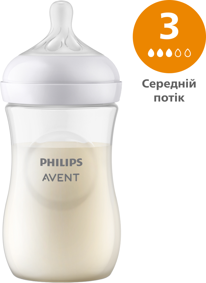 Бутылочка для кормления Philips AVENT Natural природный поток, 260 мл., 1 шт. (SCY903/01) - Фото 1