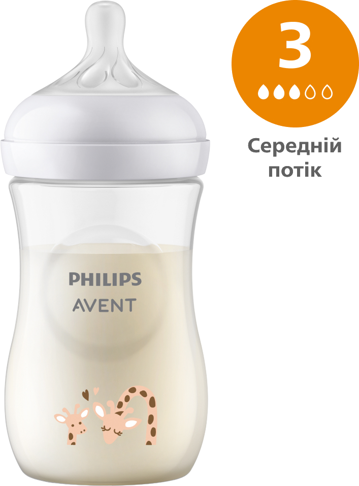 Пляшка для годування Philips AVENT Natural природний потік, 260 мл., 1 шт. (SCY903/66) - Фото 1