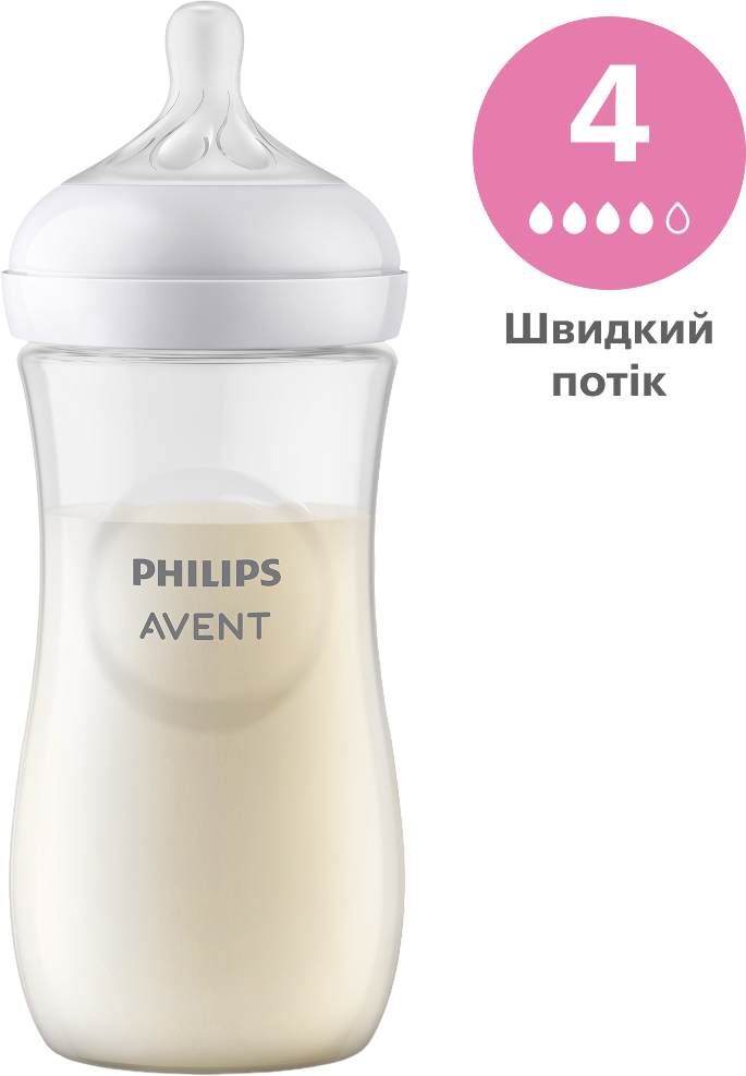 Пляшка для годування Philips AVENT Natural природний потік, 330 мл., 1 шт. (SCY906/01) - Фото 1