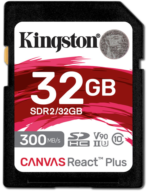 Карта пам'яті Kingston 32GB Canvas React Plus SDHC UHS-II 3 00R/260W U3 V90 (SDR2/32GB) - Фото 1