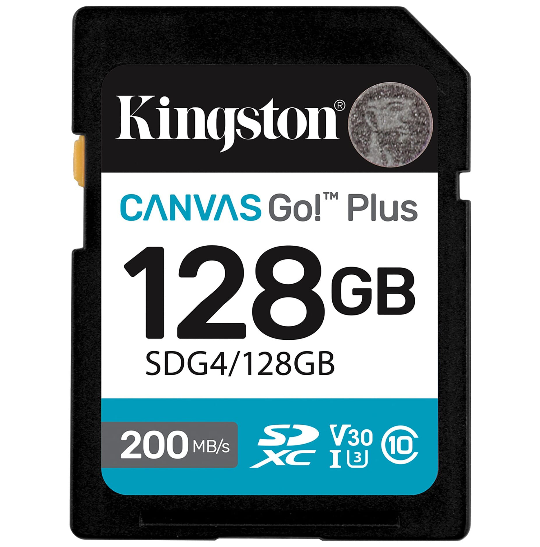 Карта памяти Kingston SDXC 128GB Canvas Go! Plus G4 Class 10 UHS-I U3 V30 (SDG4/128GB) - Фото 1
