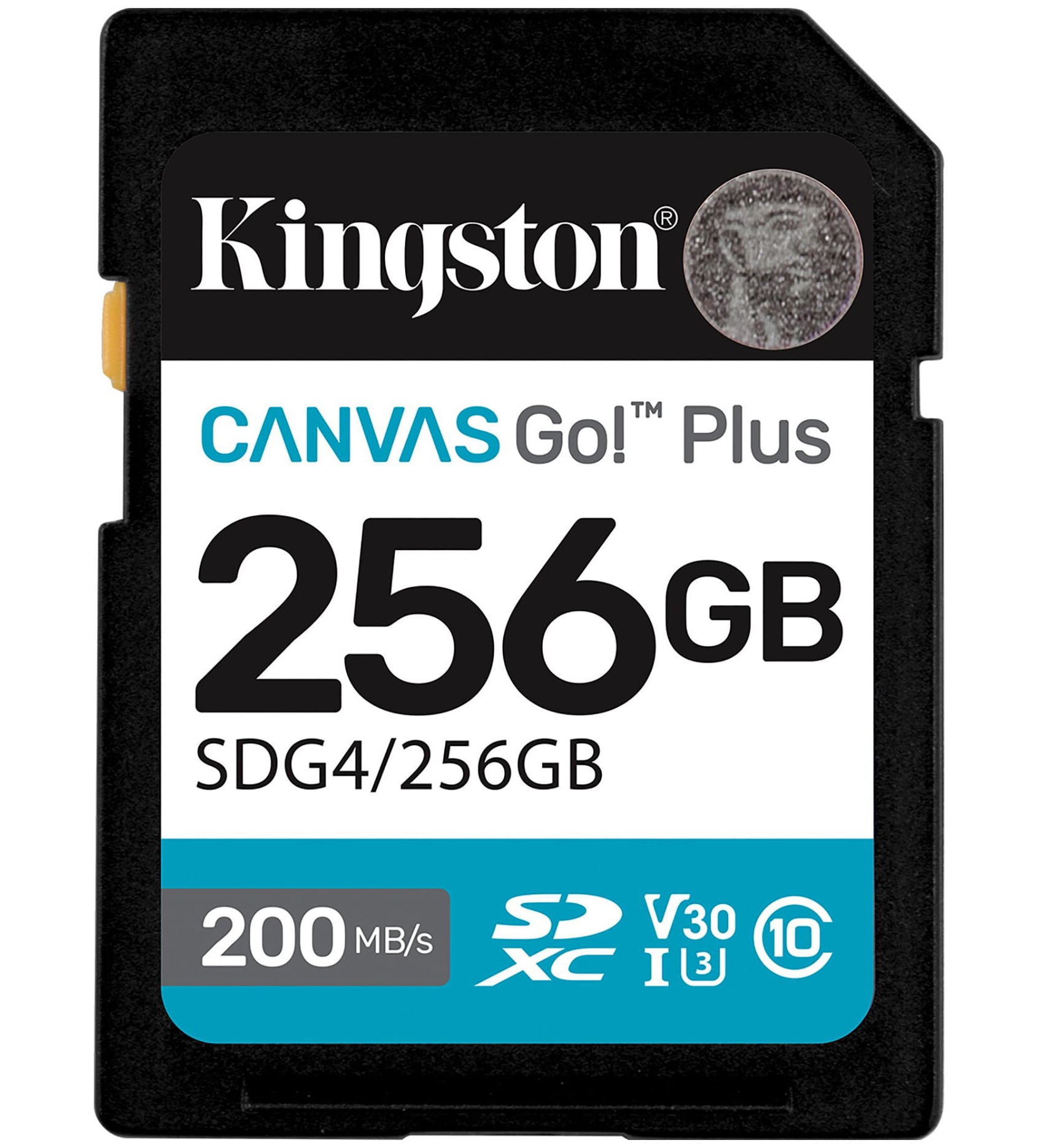 Карта памяти Kingston SDXC 256GB Canvas Go! Plus G4 Class 10 UHS-I U3 V30 (SDG4/256GB) - Фото 1