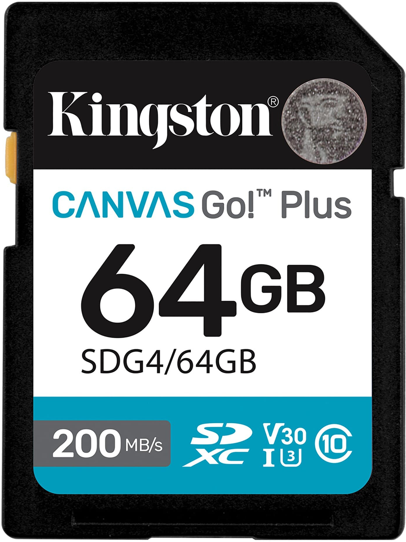 Карта памяти Kingston SDXC 64GB Canvas Go! Plus G4 Class 10 UHS-I U3 V30 (SDG4/64GB) - Фото 1