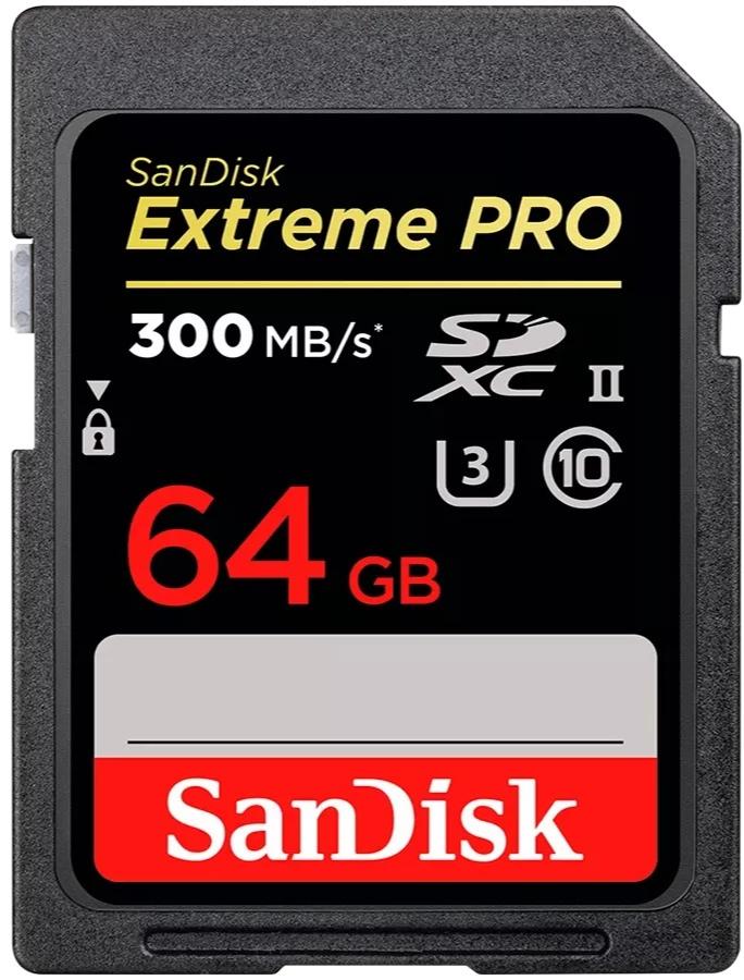 Карта памяти SanDisk SDXC 64GB UHS-II (SDSDXEP-064G-GN4IN) - Фото 1