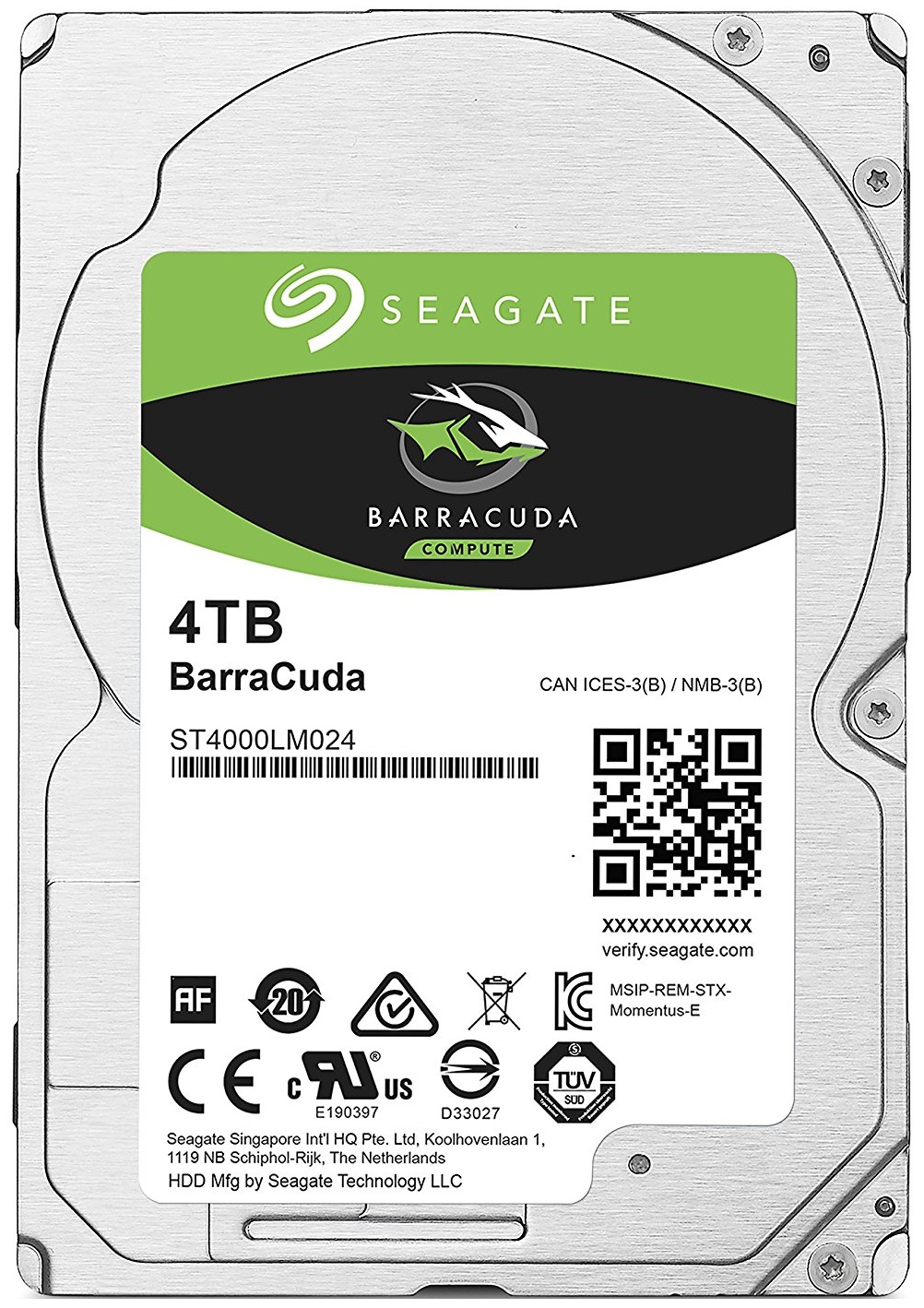 Жорсткий диск внутрішній Seagate BarraCuda HDD 4TB 5400rpm 128MB 2.5" SATA III (ST4000LM024) - Фото 1