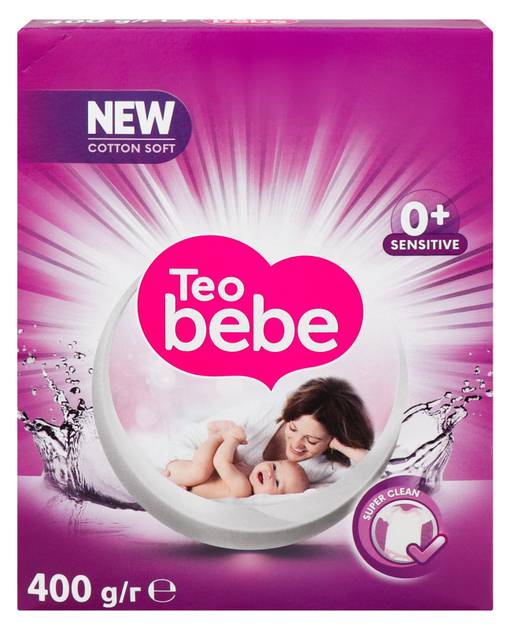Стиральный порошок Тeo Bebe New Cotton Soft Sensistive Violet 400 гр.(3800024022760) - Фото 1