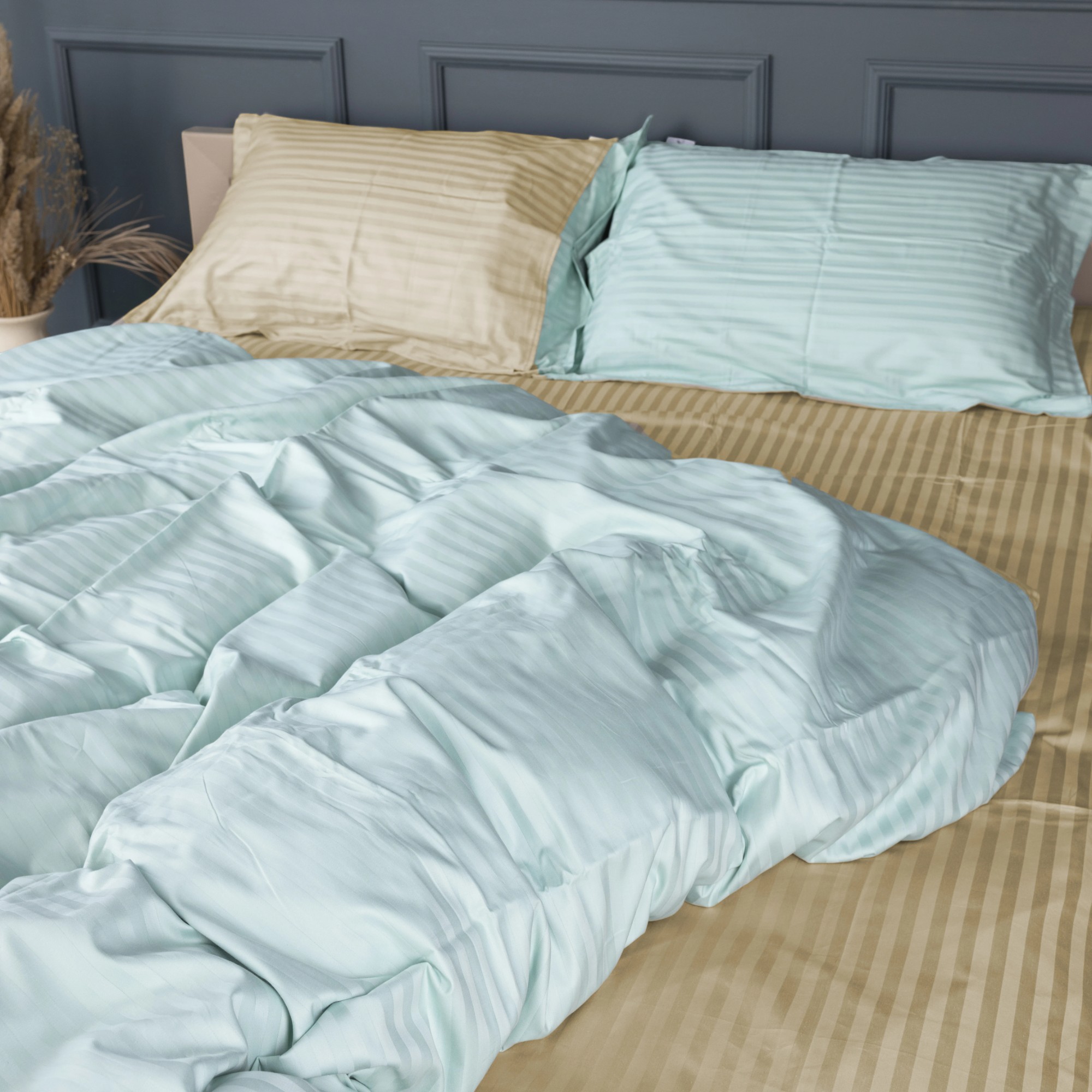 Комплект постільної білизни дитячий MirSon Satin Stripe 30-0013 + 30-0002 Sensuous 110х140 (2200005246979) - Фото 1