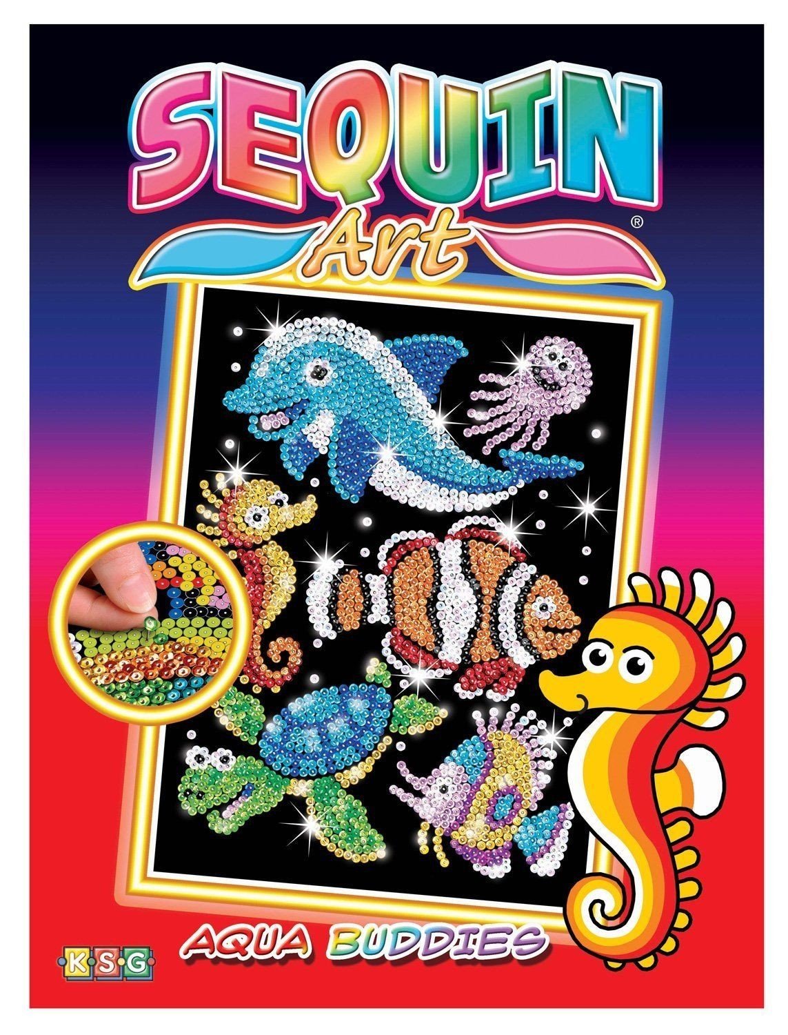 Набор для творчества из пайеток Sequin Art Подводные Друзья Red (SA0908) - Фото 1