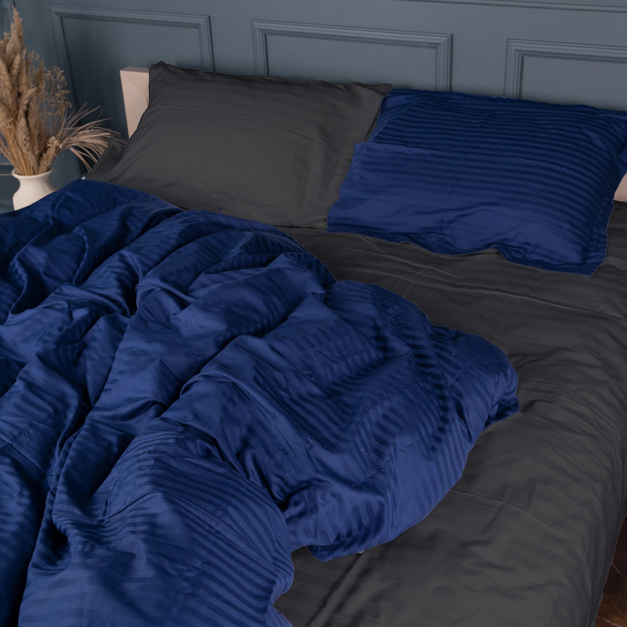 Комплект постільної білизни дитячий MirSon Satin Stripe 30-0021 + 30-0017 Serikan 110х140 (2200005247587) - Фото 1