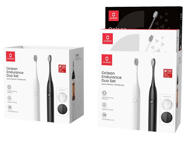 Зубная щетка электрическая Oclean Endurance Duo Set (4779054830241) - Фото 1
