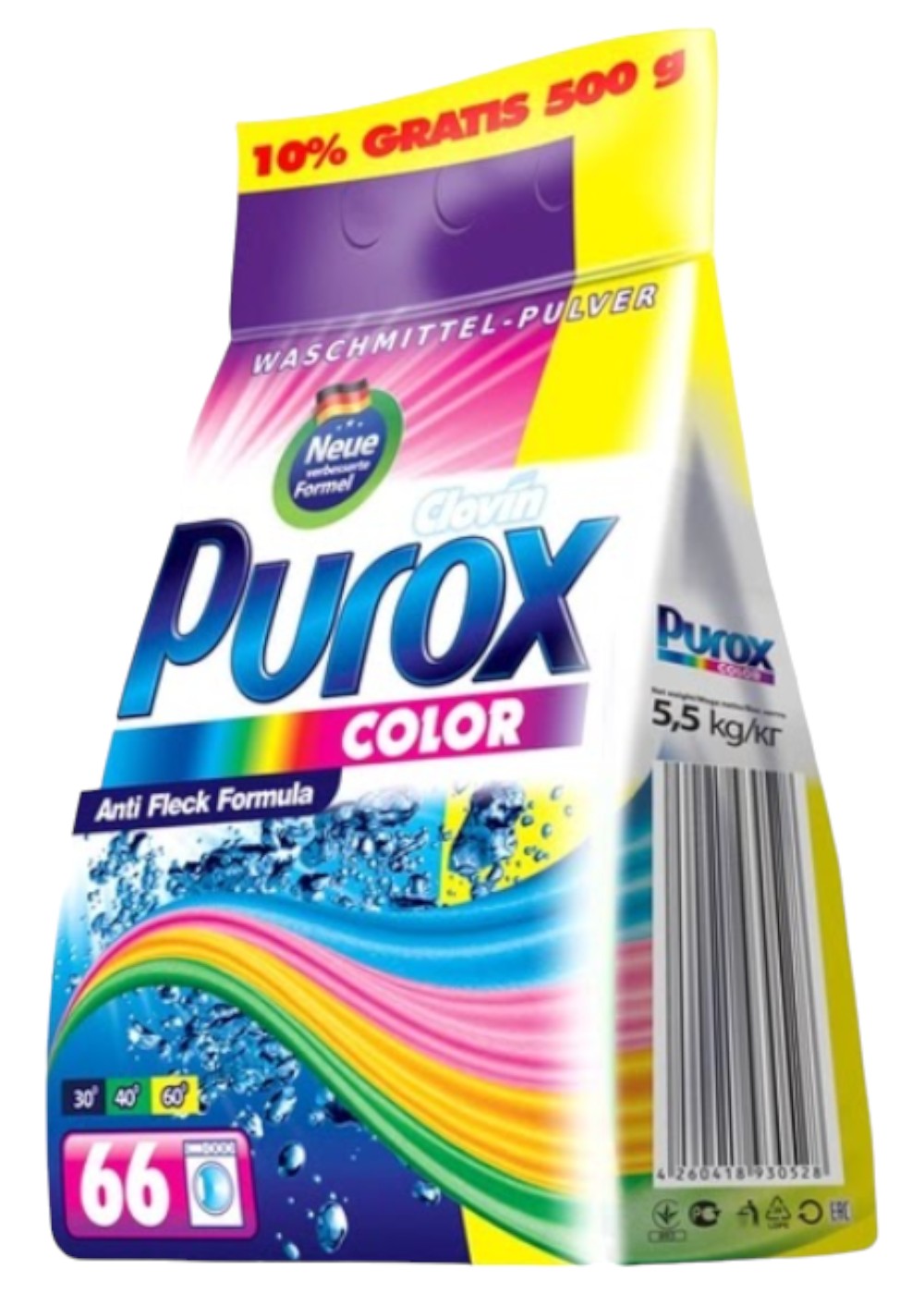 Стиральный порошок Purox Color 5.5 кг (4260418930528) - Фото 1