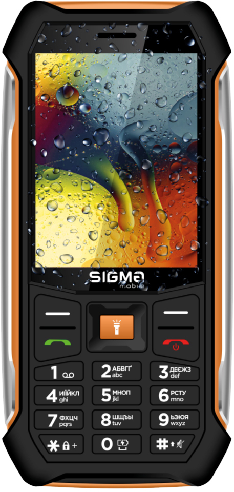 Мобільний телефон Sigma mobile X-style 323 Rain IP54 Black-Orange - Фото 1